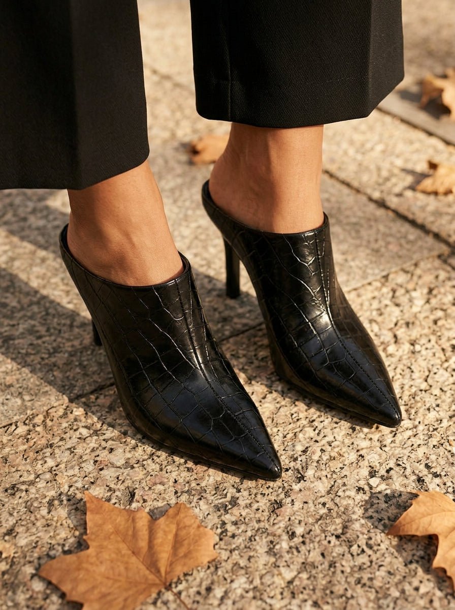 Aurelie Black Croc - WORKSHOP