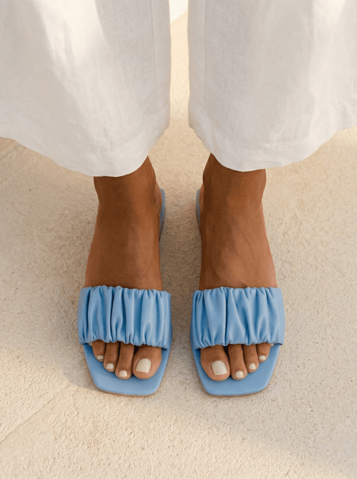 Loretta Light Blue Sandals - WORKSHOP