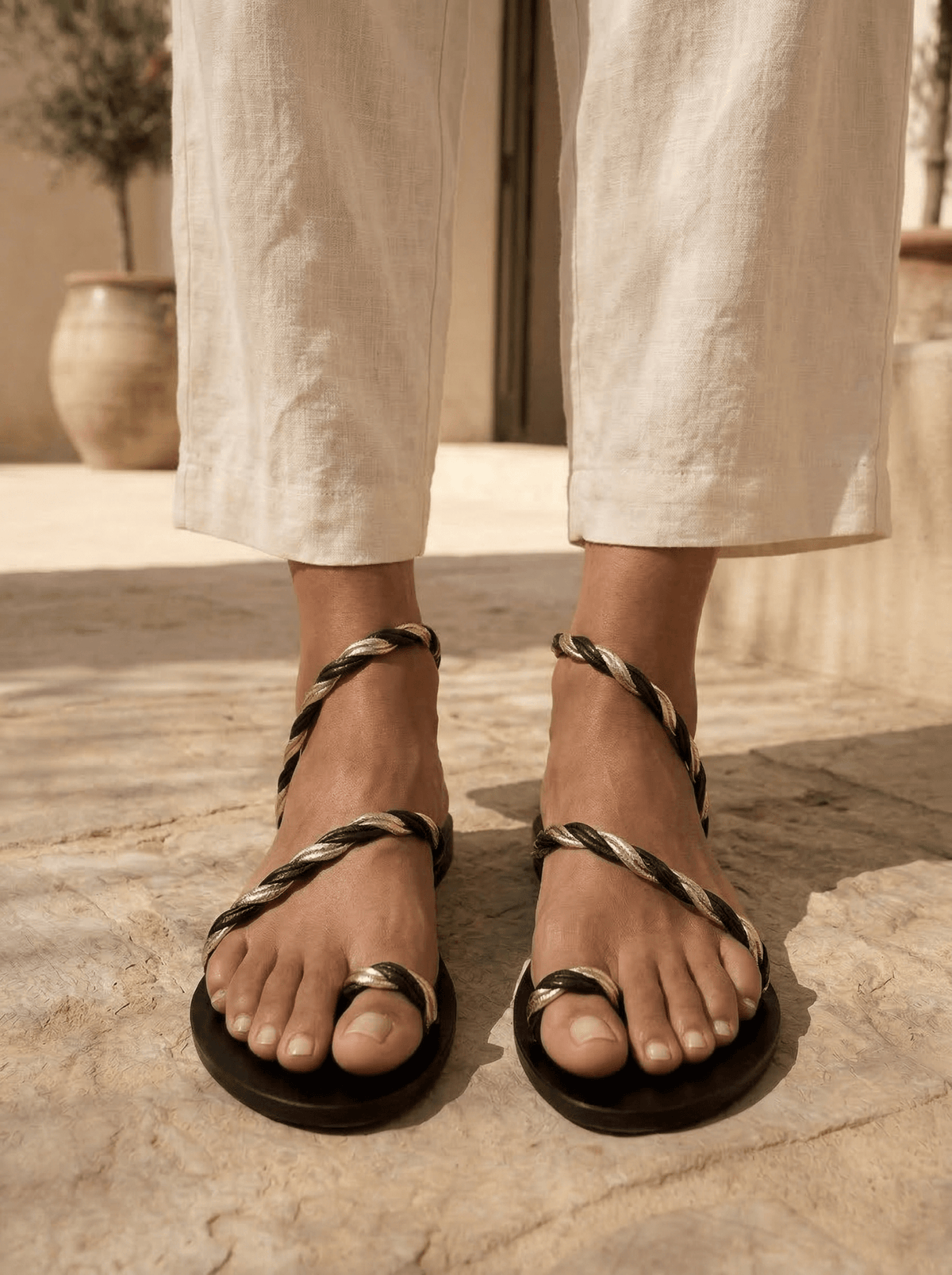 Naya Black Sandals - WORKSHOP