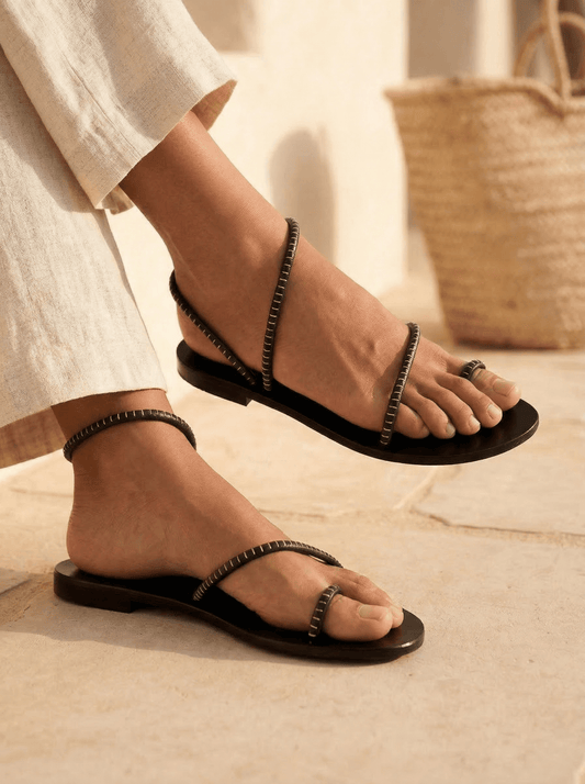 Noemi Black Sandals - WORKSHOP