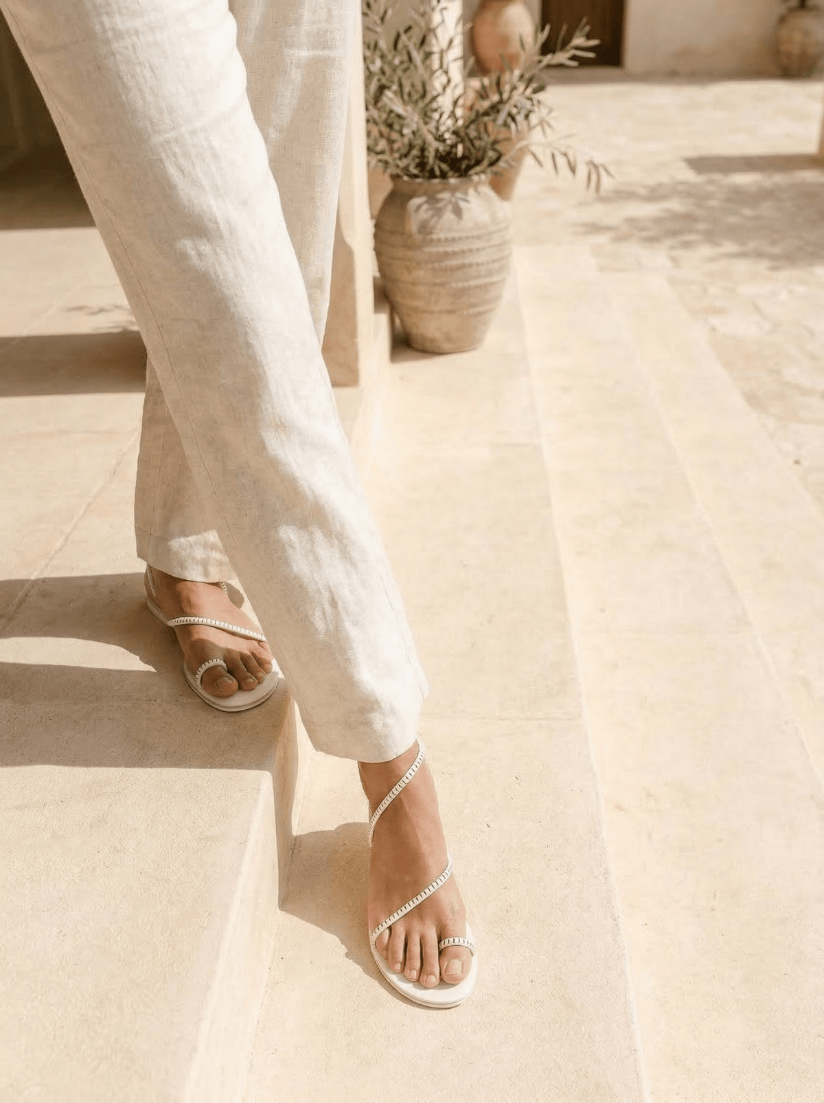 Noemi White Sandals - WORKSHOP