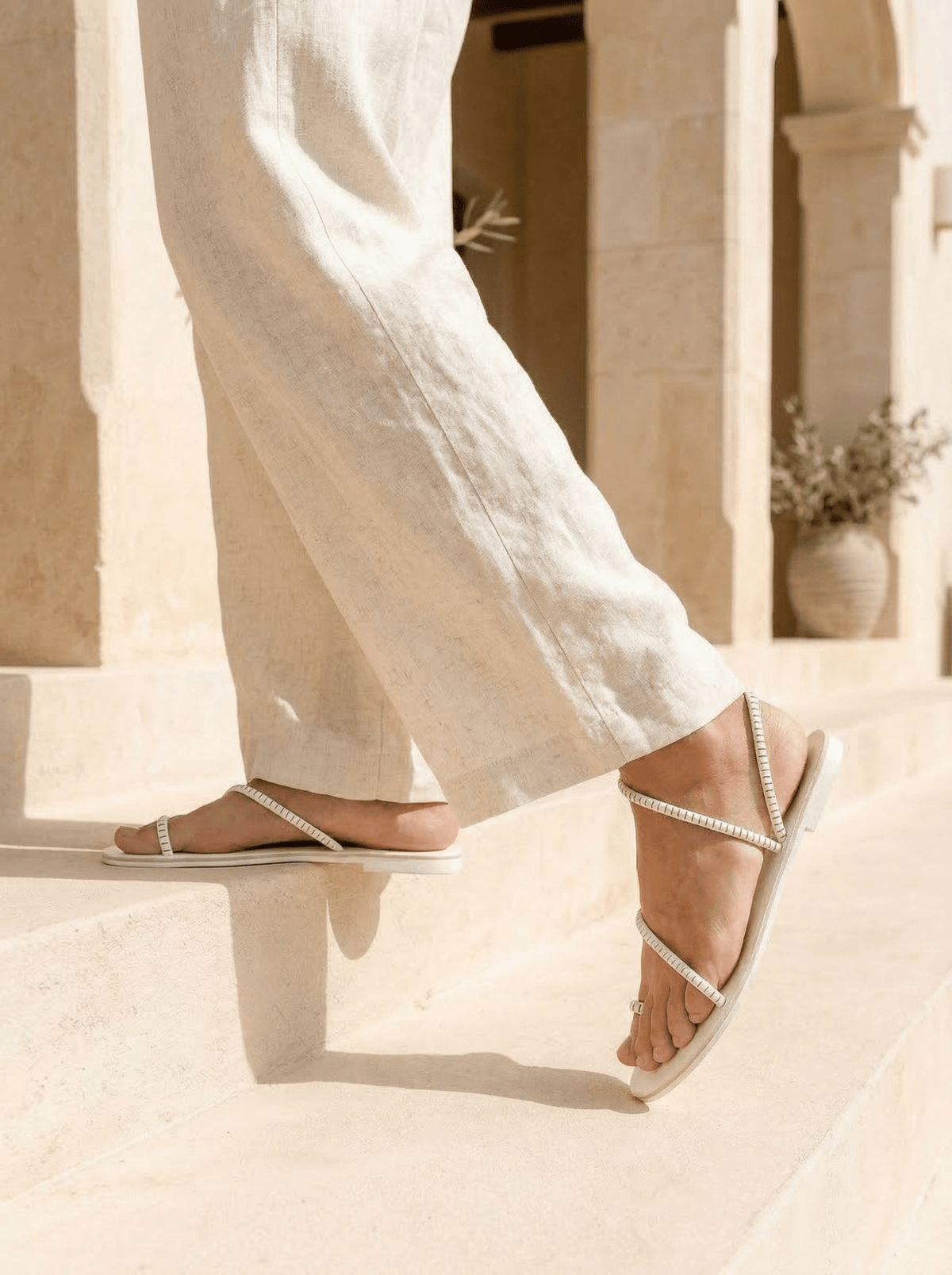 Noemi White Sandals - WORKSHOP