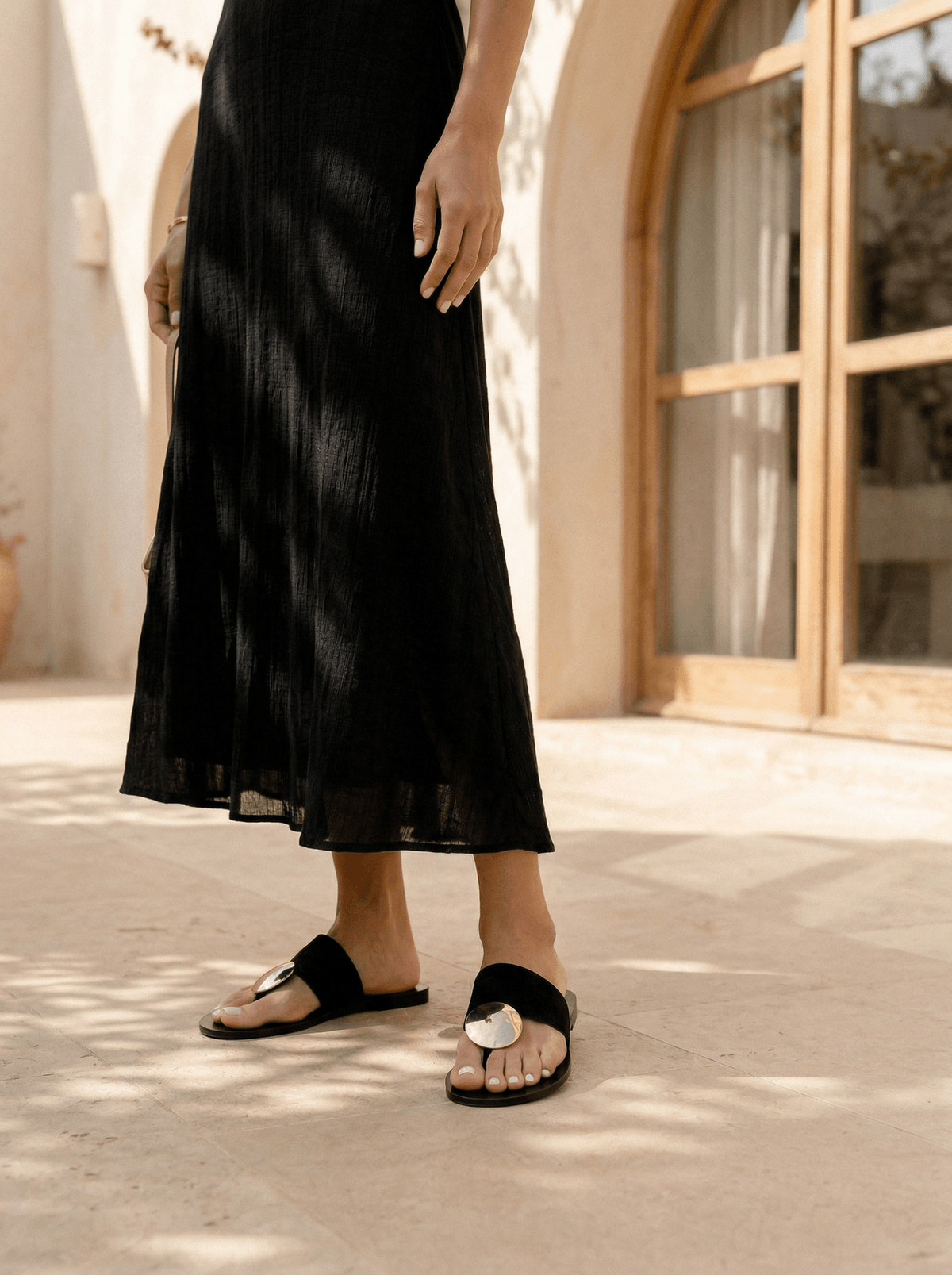 Sarah Black Sandals - WORKSHOP