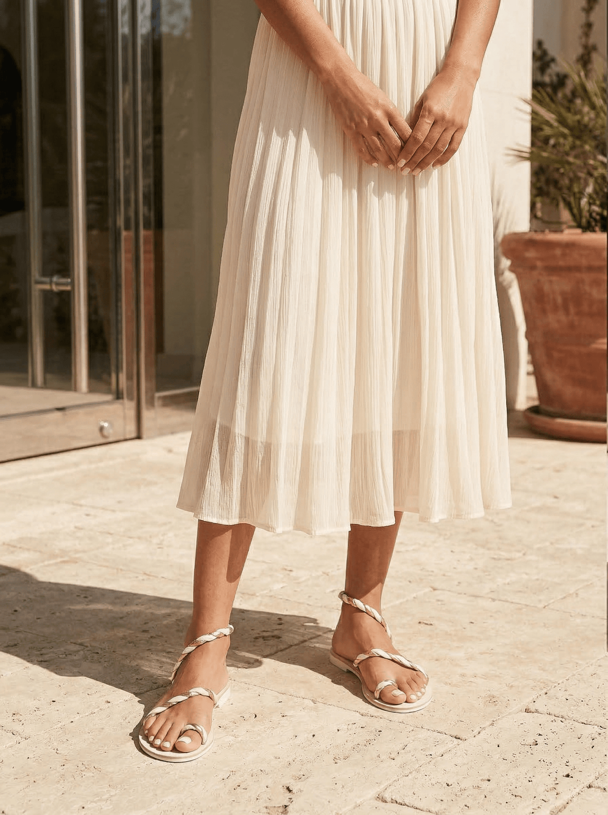 Tiffany White Sandals - WORKSHOP